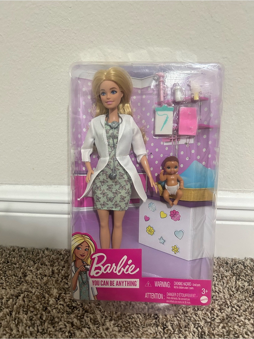 Barbie Doctor Pediatrician Doll in White Coat You Can be anything